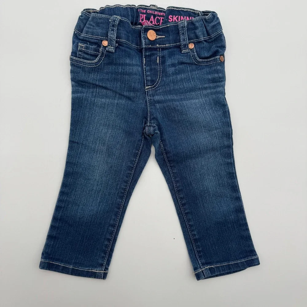 The Children's Place Skinny Jeans Toddler Girls Size 12-18 M Medium Wash Denim